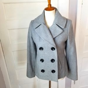 Merona Gray Double-Breasted Pea Coat